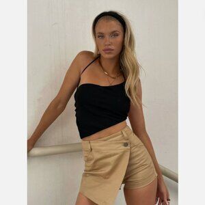 Princess Polly Brown Skorts High-Waisted Tailored Fit